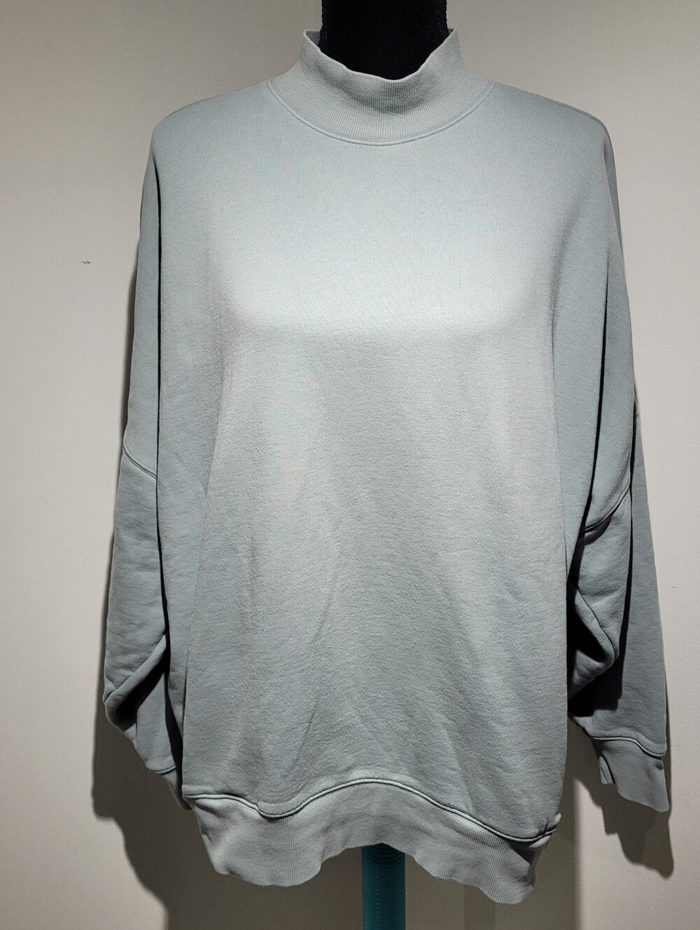 Aritzia Tna COZYAF Women's High Neck Sweatshirt Size 3 Light Green Athleisure